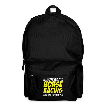 Ce qui m’intéresse, ce sont les courses hippiques - chevaux - Sac à dos - noir - Devant