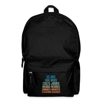 55 Ans Anniversaire - cadeau d'anniversaire - Sac à dos - noir - Devant
