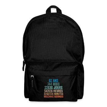 62 Ans Anniversaire - cadeau d'anniversaire - Sac à dos - noir - Devant