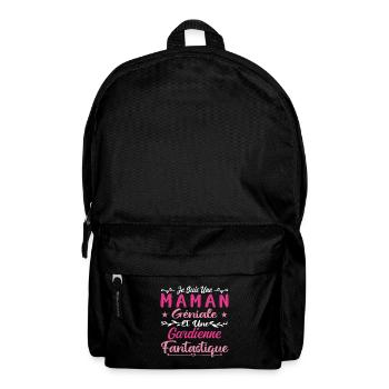 Une Maman Géniale Et Une Gardienne Fantastique - Sac à dos - noir - Devant