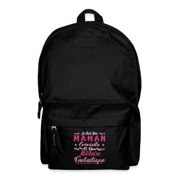 Une Maman Géniale Et Une Militaire Fantastique - Sac à dos - noir - Devant