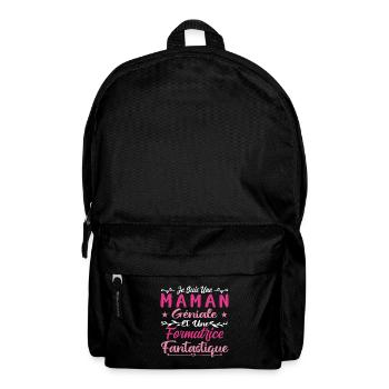 Une Maman Géniale Et Une Formatrice Fantastique - Sac à dos - noir - Devant