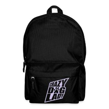 crazy dog lady quote - Backpack - black - Front