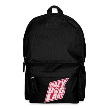 crazy dog lady quote - Backpack - black - Front