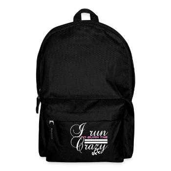Nice Running Tee For Runners With Saying "I Run - Backpack - black - Front