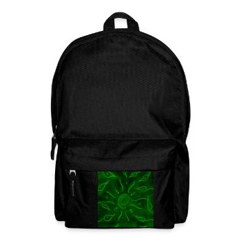 SONNE UND ROTE BLUMEN - Rucksack - Schwarz - Vorne