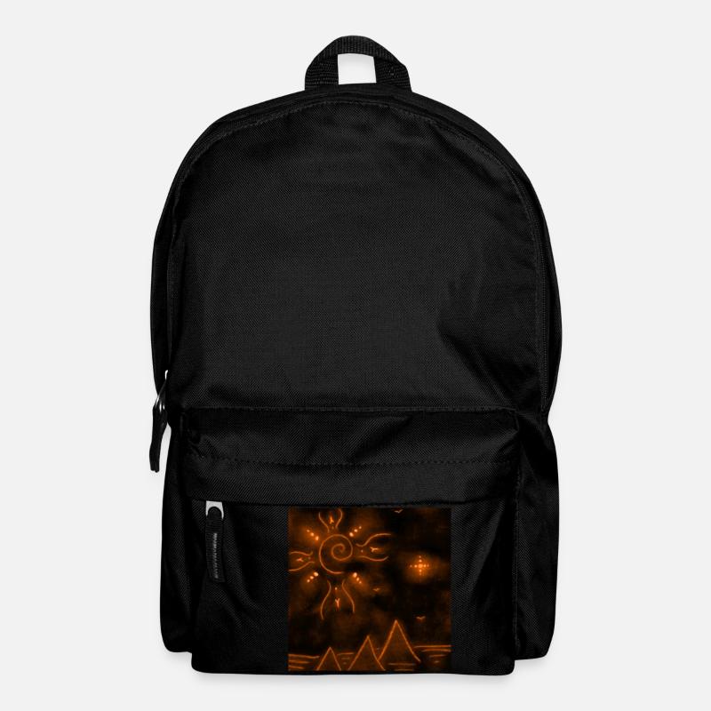 SOLEIL ET PYRAMIDES ORANGES - Sac à dos - noir