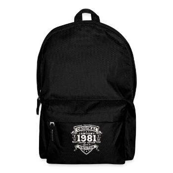 Born 1981 January 42nd birthday Gift man - Backpack - black - Front