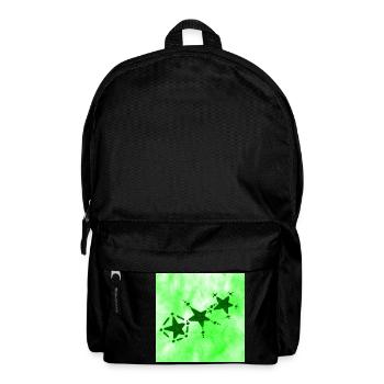 3 STERNE LÄCHELN GRÜN - Rucksack - Schwarz - Vorne