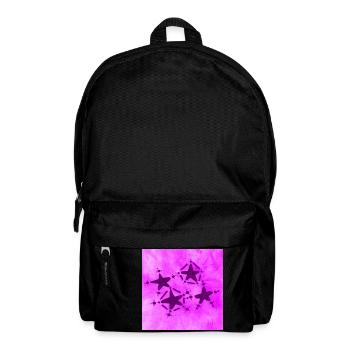 4 STERNE LÄCHELNDER FLIEDER - Rucksack - Schwarz - Vorne
