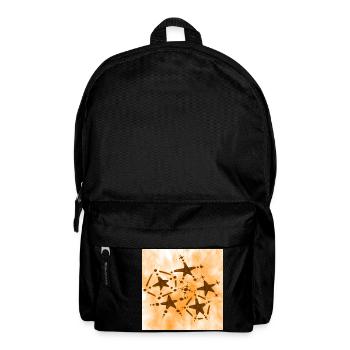 5 STERNE LÄCHELN ORANGE - Rucksack - Schwarz - Vorne