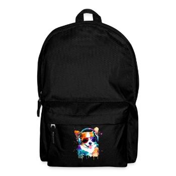 Süsser kleiner Gamer Hund Für Hundeliebhaber Bunt - Rucksack - Schwarz - Vorne