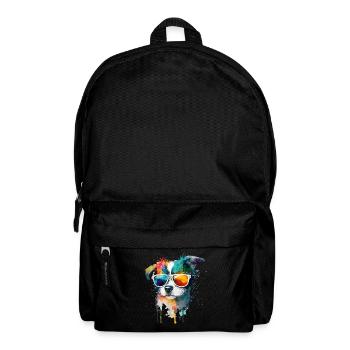 Süsser kleiner Gamer Hund Für Hundeliebhaber Bunt - Rucksack - Schwarz - Vorne