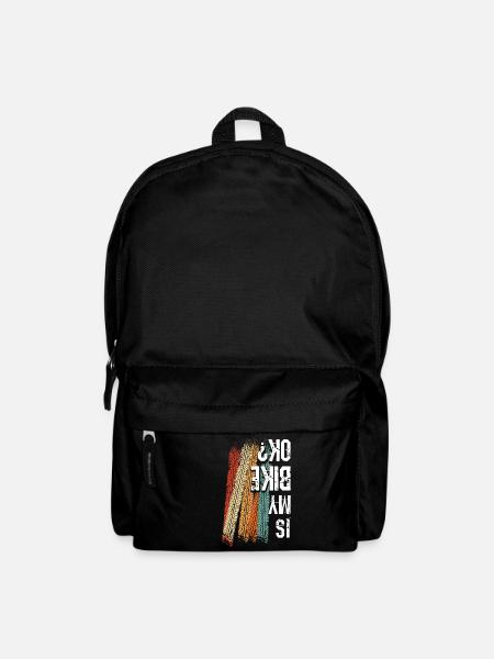 Is My Bike Ok? Biking T-shirt For Bikers With - Rucksack - Schwarz