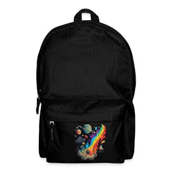 Cosmos and planets cartoon art #cosmos - Backpack - black - Front