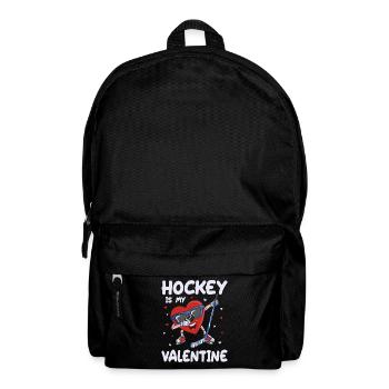 Le hockey est mon cœur de dabbing de la Saint-Valentin La Saint-Valentin - Sac à dos - noir - Devant