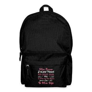 Mon Amour Saint Valentin Amour Couple Humour - Sac à dos - noir - Devant