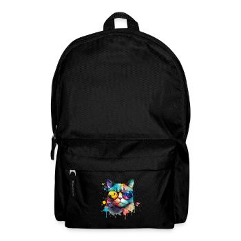 Cool Little Gamer Cat pour les amoureux des chats colorés - Sac à dos - noir - Devant