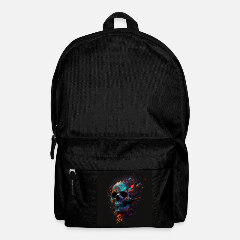 Abstract Skull n°9 - Backpack - black