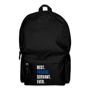 ! Meilleur serviteur frison de tous les temps Lettrage - Sac à dos - noir - Devant
