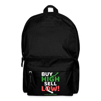 Hoch Kaufen Niedrig Verkaufen! - Rucksack - Schwarz - Vorne