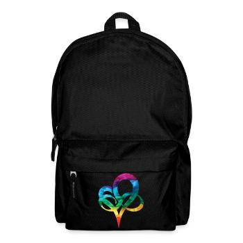 LGBTQ Regenbogen Herz Pride Heart Geschenk - Rucksack - Schwarz - Vorne