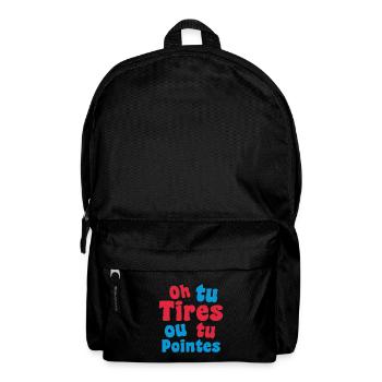 Cadeau pétanque tireur drole joueur pétanque fan - Sac à dos - noir - Devant