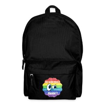 Wer ist der Mann in der Beziehung, Lesbian, CSD - Rucksack - Schwarz - Vorne