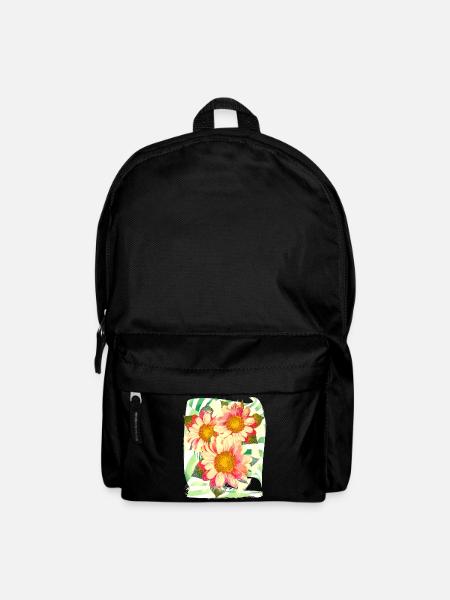 Blumen Blume - Rucksack - Schwarz