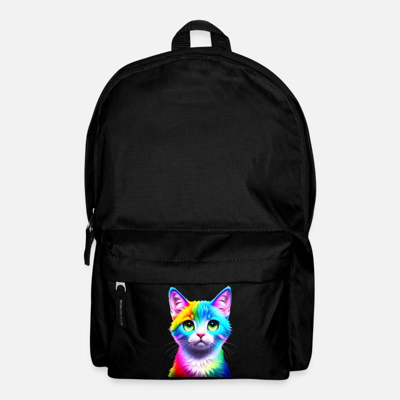 Chat arc-en-ciel - Sac à dos - noir
