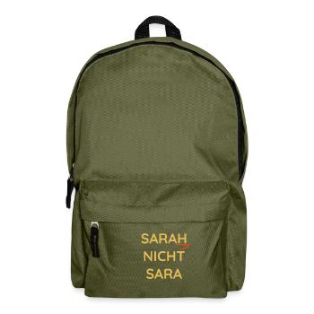 Sarah der Grammatikprofi - Rucksack - Olivgrün - Vorne