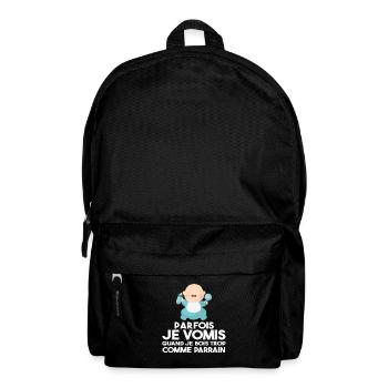 Parfois, Je Vomis Comme Parrain Quand Je Bois Trop - Sac à dos - noir - Devant
