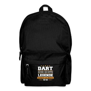 Dart Darts Dartspieler Dartsport - Rucksack - Schwarz - Vorne