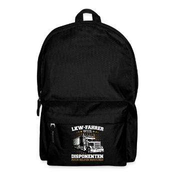 LKW Fahrer Fernfahrer Lastkraftwagenfahrer - Rucksack - Schwarz - Vorne