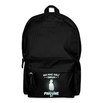 Pinguin Zwergpinguine Kaiserpinguin - Rucksack - Schwarz - Vorne