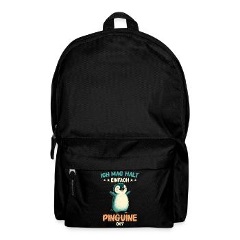 Pinguin Zwergpinguine Kaiserpinguin - Rucksack - Schwarz - Vorne