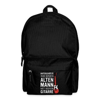 Gitarre Gitarrist Blues Gitarrenspieler Rock - Rucksack - Schwarz - Vorne
