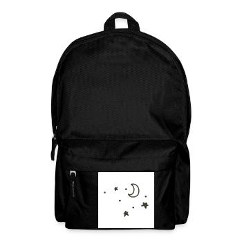 Sternenhimmel mit Mond - Rucksack - Schwarz - Vorne