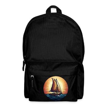 Sailing ship in the sunset - Backpack - black - Front