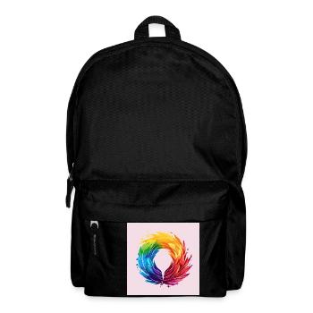 Feathered Royalty: Colorful LGTBQ+ Crown Art Print - Backpack - black - Front