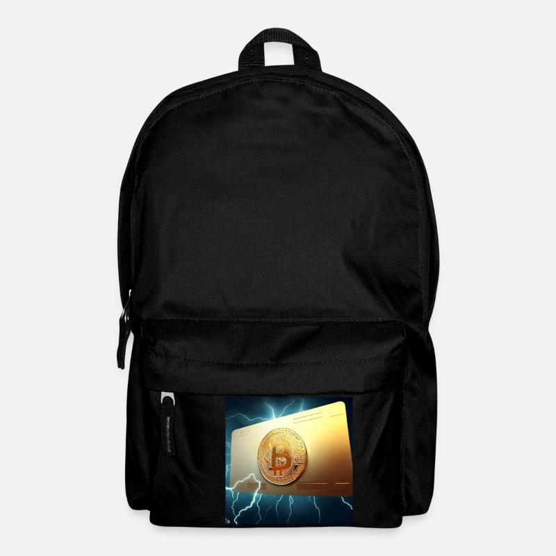 Carte Bitcoin en or - Sac à dos - noir