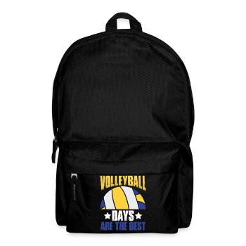 Volleyballtage Sind Die Besten - Volleyball - Rucksack - Schwarz - Vorne