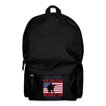 Wir Stehen Für Die Flagge Wir Knien für Gefallene - Rucksack - Schwarz - Vorne