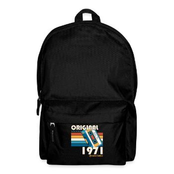 52. Geburtstag Mann Juni Jahrgang 1971 Kassette - Rucksack - Schwarz - Vorne