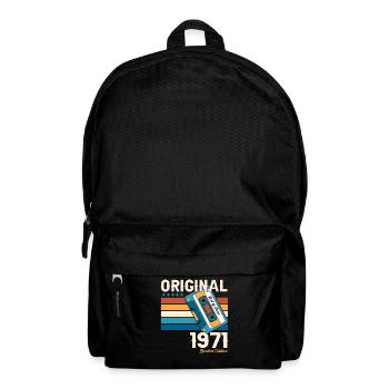 52. Geburtstag Mann Juni Jahrgang 1971 Kassette - Rucksack - Schwarz - Vorne