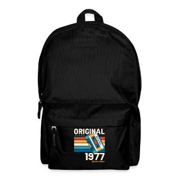46. Geburtstag Mann Juni Jahrgang 1977 Kassette - Rucksack - Schwarz - Vorne