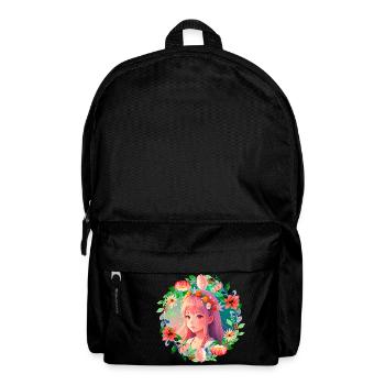 Anime Manga Kpop Girl in Garden - Rucksack - Schwarz - Vorne
