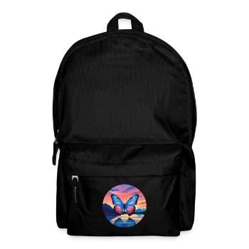 Blauer Morpho-Schmetterling - Rucksack - Schwarz - Vorne