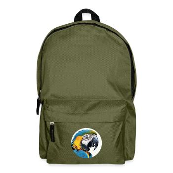 Blue and gold macaw - Backpack - olive green - Front