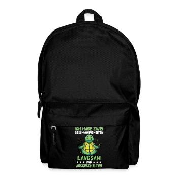 Schildkröte Meeresschildkröte Landschildkröte - Rucksack - Schwarz - Vorne